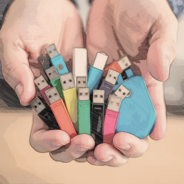 pen drives and portable hard drive